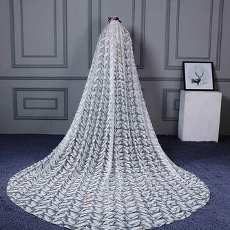 Ivory Bridal Veil 3m Feather Svadobné doplnky Závoj Fantastický svadobný závoj - Strana 1