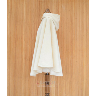 Plášť z kašmírovej vlny zo slonoviny, biely svadobný plášť, biely svadobný plášť s kapucňou - Strana 3
