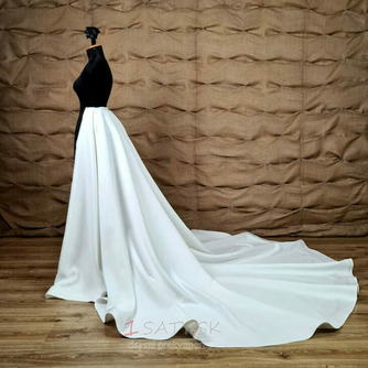 Odnímateľná svadobná saténová sukňa odnímateľná vlečková saténová sukňa - Strana 5