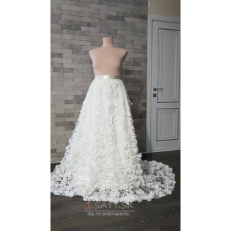 Odnímateľná odnímateľná svadobná vlečková sukňa, záhradná svadobná sukňa, kvetinová svadobná vlečka - Strana 2