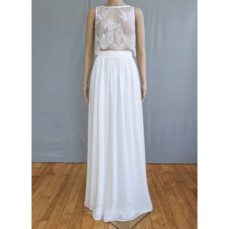 Jednoduché svadobné šaty sukňa Boho svadobná sukňa Elegantná svadobná sukňa Dámska šifónová sukňa - Strana 3