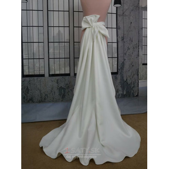 Odnímateľný vláčik s mašľou Svadobný vláčik Svadobná sukňa samostatná sukňa Saténová Svadobná odnímateľná vláčik - Strana 1