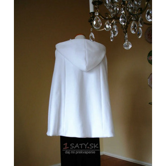 Svadobný plášť s kapucňou krátky svadobný plášť Svadobné bolerko Zimná svadobná pokrývka - Strana 4