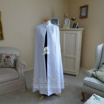 Svadobný plášť jesenný a zimný svadobný plášť dlhý fleecový plášť - Strana 2