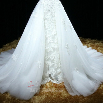 svadobná sukňa Odnímateľné čipkované svadobné šaty s odnímateľnou sukňou Tyl Odnímateľné svadobné šaty vlečka Odnímateľná sukňa - Strana 2