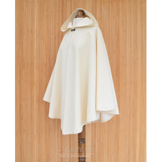 Plášť z kašmírovej vlny zo slonoviny, biely svadobný plášť, biely svadobný plášť s kapucňou - Strana 2