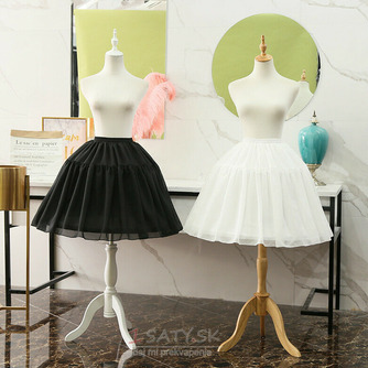Svadobná krátka krinolína, Cosplay plesové šaty krátka spodná sukňa, nadýchaná sukňa, dievčenská šifónová spodnička Lolita 55 cm - Strana 1