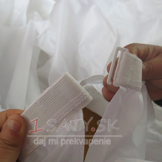 Sviatočné svadobné šaty s módnym flúčením Expand polyester tafta - Strana 4
