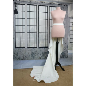 Odnímateľný vláčik s mašľou Svadobný vláčik Svadobná sukňa samostatná sukňa Saténová Svadobná odnímateľná vláčik - Strana 6