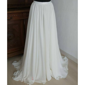 Šifónová sukňa s rozparkom vpredu Odnímateľná svadobná sukňa Svadobná sukňa - Strana 2