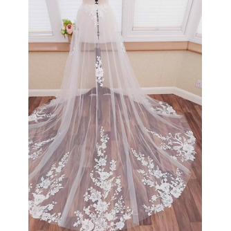 Odnímateľná svadobná sukňa na svadbu Otvorená predná svadobná odnímateľná vlečka s čipkou - Strana 2