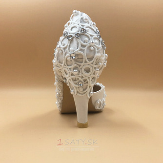 Svadobné topánky zo saténovej čipky s drahokamovými ihličkovými svadobnými topánkami ručne vyrábané svadobné topánky - Strana 5