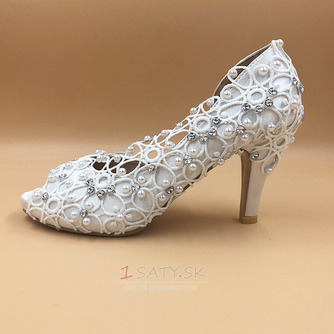 Svadobné topánky zo saténovej čipky s drahokamovými ihličkovými svadobnými topánkami ručne vyrábané svadobné topánky - Strana 4