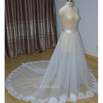 biela slonová kosť Odnímateľná svadobná sukňa Odnímateľná tylová sukňa s čipkou Svadobná tylová sukňa vlastná veľkosť - Strana 3