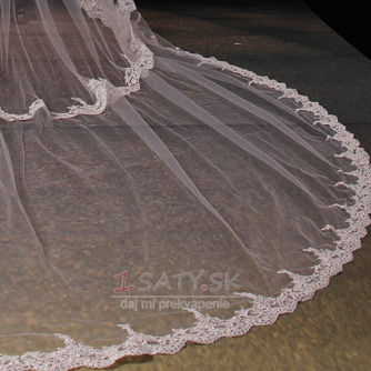 Svadobný závoj Multi Layered ceremonial Cold Lace Long Tissue Čipka - Strana 5