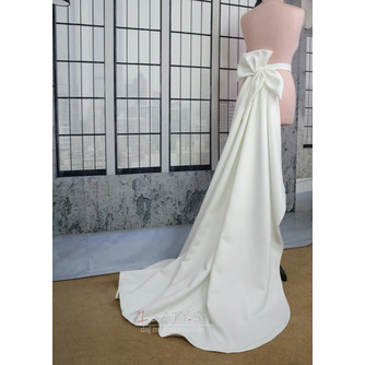 Odnímateľný vláčik s mašľou Svadobný vláčik Svadobná sukňa samostatná sukňa Saténová Svadobná odnímateľná vláčik - Strana 2