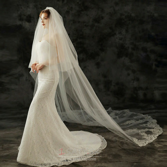Krajkové závojové svadobné šaty so závojom, čelenka, svadobný čipkovaný závoj, svadobné doplnky - Strana 4