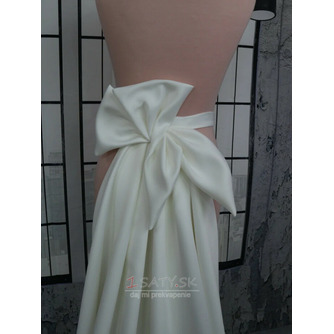Odnímateľný vláčik s mašľou Svadobný vláčik Svadobná sukňa samostatná sukňa Saténová Svadobná odnímateľná vláčik - Strana 3