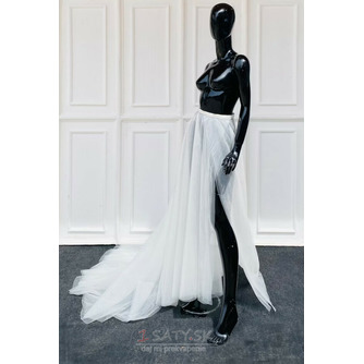 Odnímateľná svadobná sukňa Dlhá tylová sukňa s rozparkovanou tylovou sukňou s vlečkou - Strana 4