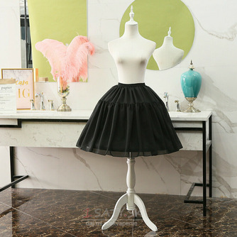 Svadobná krátka krinolína, Cosplay plesové šaty krátka spodná sukňa, nadýchaná sukňa, dievčenská šifónová spodnička Lolita 55 cm - Strana 3