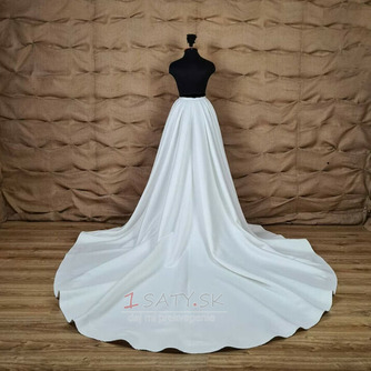 Odnímateľná svadobná saténová sukňa odnímateľná vlečková saténová sukňa - Strana 2