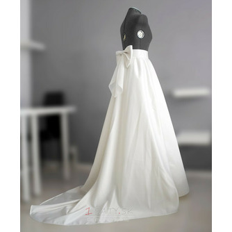 s veľkou mašľou Svadobná sukňa svadobná saténová sukňa Svadobné šaty samostatná Sukňa na mieru - Strana 2