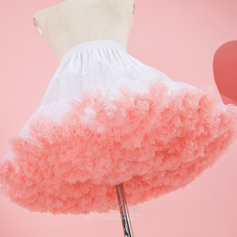 Ružová elastická spodnička s nafúknutým tylom v páse, princezná Balet Dance Pettiskirts Lolita Cosplay, Rainbow Cloud Krátka Tutu sukňa 45 cm - Strana 1