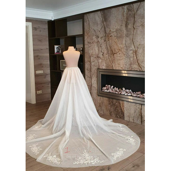 Svadobná vlečná tylová sukňa Odnímateľná tylová svadobná sukňa na mieru - Strana 2