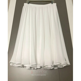 Dámska šifónová sukňa Svadobná sukňa Družička splývavá Svadobné Čajová dĺžka krátka svadobná sukňa 68CM - Strana 2
