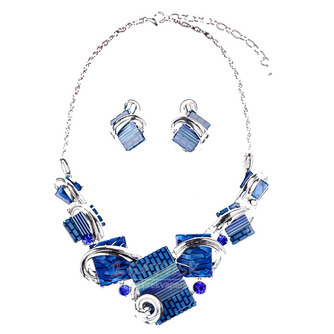 Ženy Kvety Crystal Hot predaj Silver náhrdelník - Strana 2