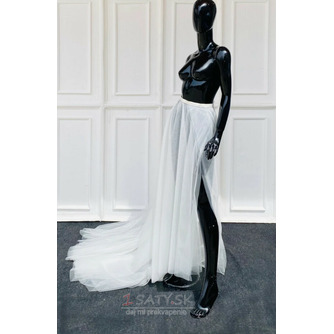 Odnímateľná svadobná sukňa Dlhá tylová sukňa s rozparkovanou tylovou sukňou s vlečkou - Strana 6