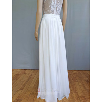 Jednoduché svadobné šaty sukňa Boho svadobná sukňa Elegantná svadobná sukňa Dámska šifónová sukňa - Strana 4