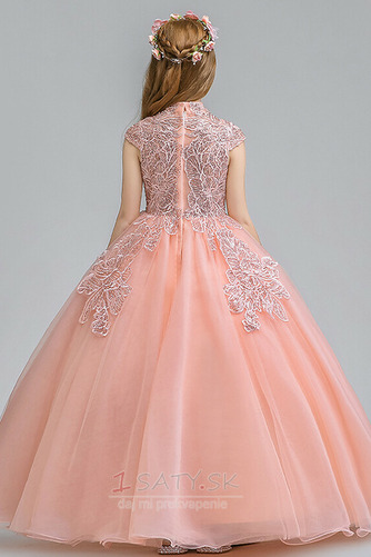 Prírodné pása Čipkou Overlay Formálne Hojdačka Kvetinové šaty - Strana 2