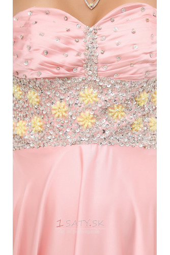 Impéria Beaded pásu Dĺžka podlahy Šifón Navliekanie korálok Stužková Šaty - Strana 5