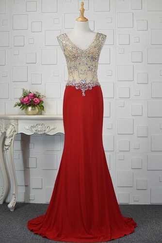 Dlhé V krku Morská panna Bez rukávov Šou Tenký Prírodné pása Prom Obleko - Strana 1