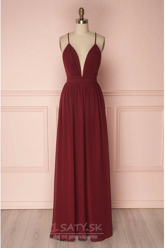 Chýbať V krku Krížovka Jeseň Bez rukávov Prírodné pása Večerné šaty - Strana 13