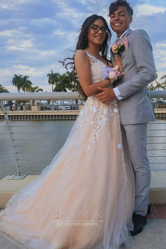 Inverzný trojuholník Večierok V krku Pružina Bez rukávov Večerné šaty - Strana 1