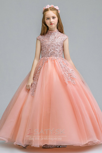 Prírodné pása Čipkou Overlay Formálne Hojdačka Kvetinové šaty - Strana 1