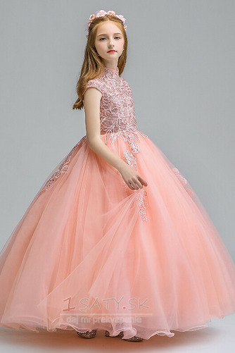 Prírodné pása Čipkou Overlay Formálne Hojdačka Kvetinové šaty - Strana 4