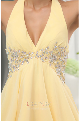 A Riadok Ohlávke Krátke Zips hore Šifón Ríša pasu Stužková Šaty - Strana 5