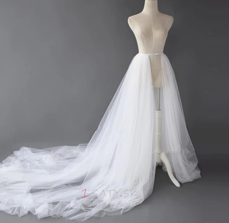 Biela odnímateľná sukňa Dlhá vlečka Odnímateľné prekrývacie sukne Prispôsobte si tylové sukne