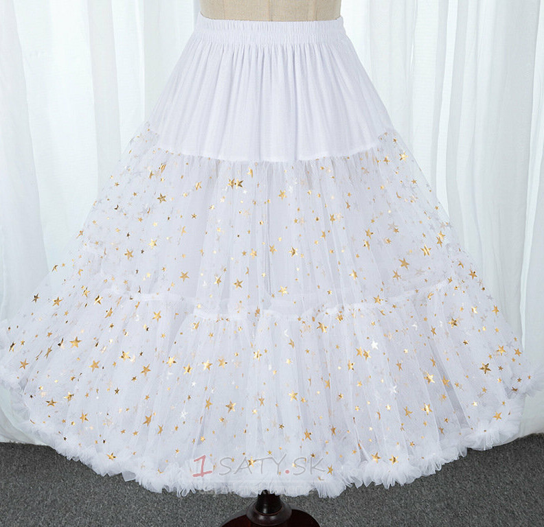 Biely čipkovaný tyl Spoločenské šaty Dlhá spodnička, lolitka cosplay spodničky krinolíny, sukňa Ballet Tutu, dievčenské spodničky, spodnička lolitka 60CM