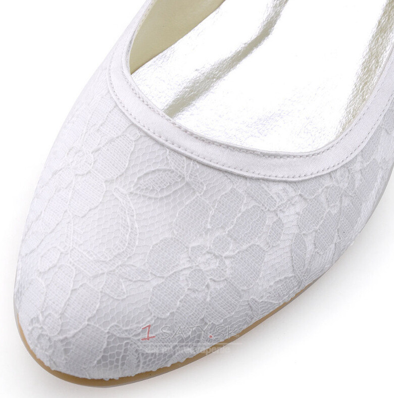 Čipkované svadobné topánky ploché tehotné ženy svadobné topánky pohodlné nízke podpätky