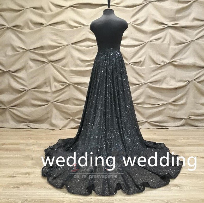 Flitre vlečka sukňa odopínacia sukňa vlečka zlaté šaty svadobné odopínacia sukňa svadobné šaty vlastná veľkosť
