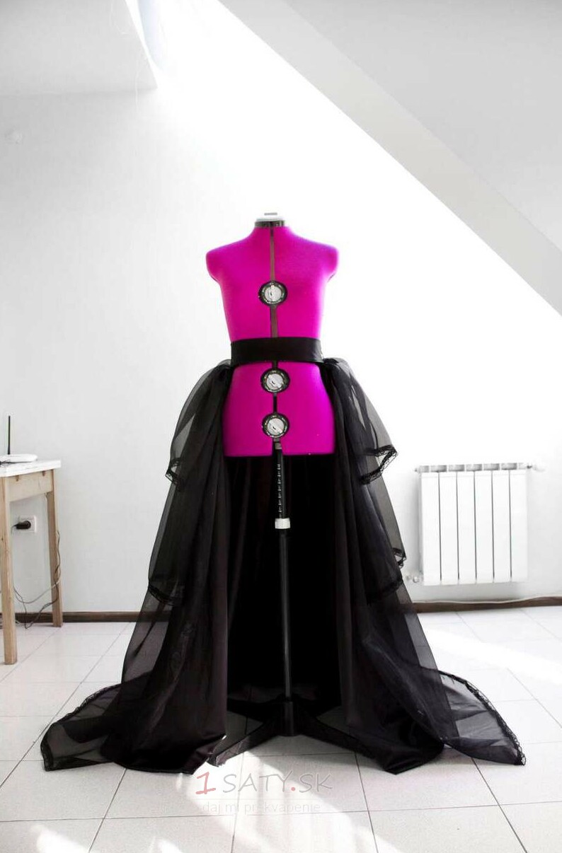 Odnímateľná sukňa Organzová sukňa Čierne spoločenské šaty Vrstvená sukňa Formálna sukňa Svadobná sukňa vlastná veľkosť
