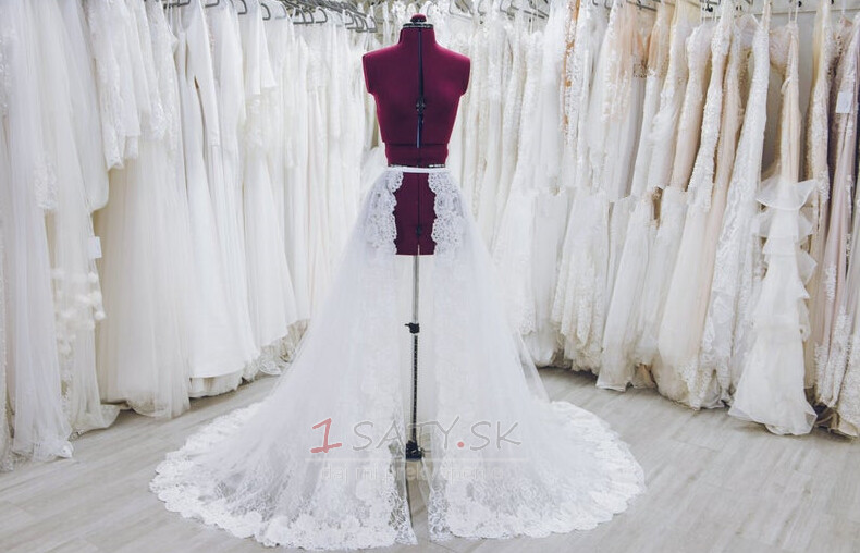 Odnímateľná svadobná sukňa, čipkovaná svadobná sukňa, čipkovaná sukňa svadobné doplnky Veľkosť sukne na mieru