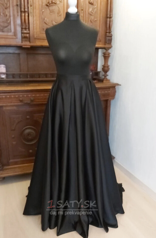 Odnímateľná zavinovacia svadobná sukňa Čierna dlhá sukňa s vreckami Svadobná sukňa na mieru