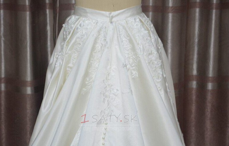 Saténová nášivka sukňa Svadobné šaty odnímateľná sukňa Odnímateľné vláčikové svadobné doplnky vlastnej veľkosti