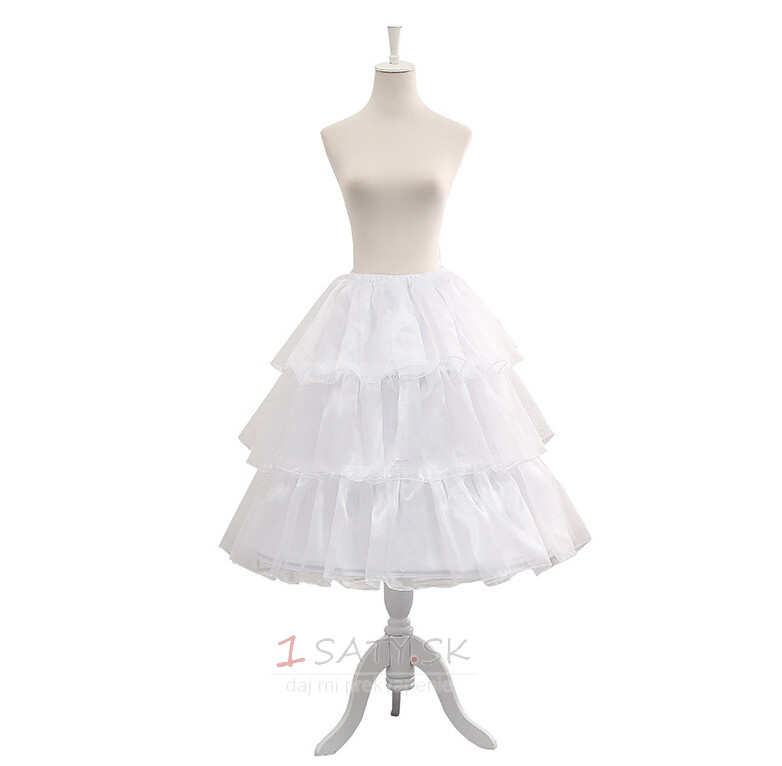 Slonovinová Organza spodnička, Dievčenská dlhá spodnička, Cosplay spoločenské šaty spodnička, spodnička Lolita,