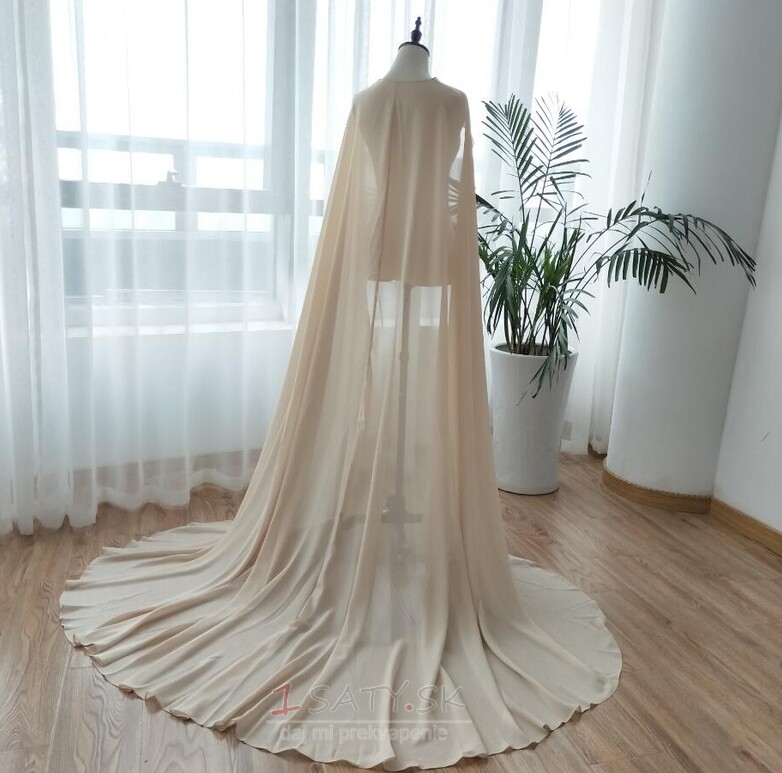 Šifónová dlhá šál jednoduchá elegantná svadobná bunda dlhá 2 metre